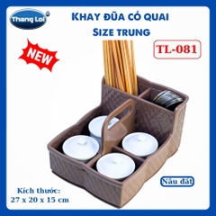 Khay Đựng Đũa Muỗng Nhà Hàng Quán Ăn Có Quai Kèm Khay Gia Vị Size Trung TL081