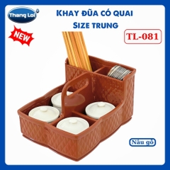 Khay Đựng Đũa Muỗng Nhà Hàng Quán Ăn Có Quai Kèm Khay Gia Vị Size Trung TL081
