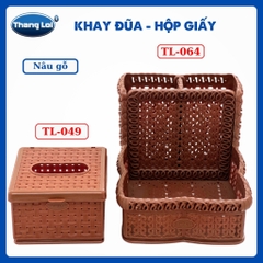 Combo khay đựng đũa nhà hàng quán ăn kèm hộp giấy TL064 - Size Nhí
