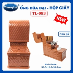 Ống Đũa Đại Kèm Hộp Giấy Ăn Thắng Lợi TL-093 Nhựa Cao Cấp, Hộp Đựng Đũa Có Nắp Để Bàn Ăn