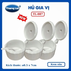 Hũ Đựng Gia Vị Có Muỗng 150ml Thắng Lợi TL-087 Nhựa PC Cao Cấp, Có Nắp Đậy - TL087