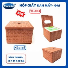 Hộp Đựng Khăn Giấy Vuông Nhựa PP Chính Phẩm Thắng Lợi – Size Đại 14x14x10cm- TL094