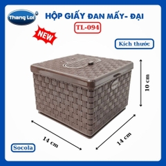 Hộp Đựng Khăn Giấy Vuông Nhựa PP Chính Phẩm Thắng Lợi – Size Đại 14x14x10cm- TL094