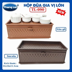 Hộp Đũa Gia Vị Lớn TL-090 Thắng Lợi, Khay Đựng Gia Vị Kèm Ngăn Đựng Đũa Muỗng Cho Nhà Hàng Quán Ăn