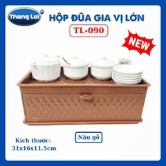 Hộp Đũa Gia Vị Lớn TL-090 Thắng Lợi, Khay Đựng Gia Vị Kèm Ngăn Đựng Đũa Muỗng Cho Nhà Hàng Quán Ăn