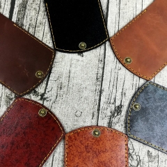 Ví da mini handmade đựng giấy tờ cao cấp có nút