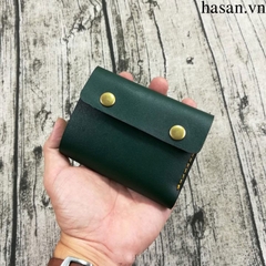 Ví nam mẫu đứng mini nút bấm - Đen