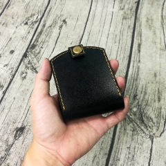 Ví da mini handmade đựng giấy tờ cao cấp có nút
