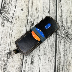 Ví da mini handmade đựng giấy tờ cao cấp có nút