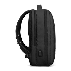 Balo đựng Laptop, Macbook 15.6 inch Mark Ryden 2 ngăn lớn mở 180 độ viền da kèm cáp sạc ẩn cao cấp