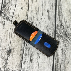 Ví da mini handmade đựng giấy tờ cao cấp có nút
