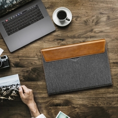 Túi chống sốc chính hãng TOMTOC (USA) Premium Leather - H15-C02 cho Macbook Pro/Air 13 inch