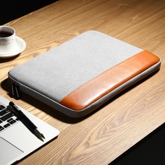 Túi chống sốc Macbook Air, Macbook Pro, Laptop BUBM phối da sang trọng