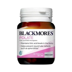 Viên uống bổ sung axit folic cho bà bầu Blackmores Folate hang Úc 90v
