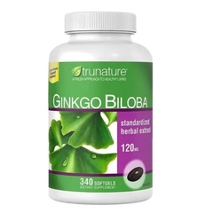 Viên Uống bổ não Ginkgo Biloba 120mg Trunature Hàng Mỹ 340 viên