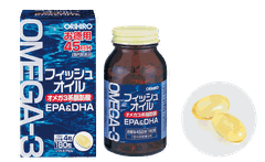 Dầu cá Omega 3 Orihiro bổ sung DHA và EPA tốt cho não bộ và thị lực (180 viên)