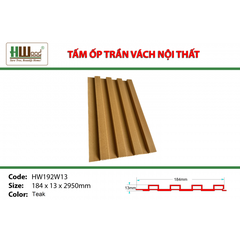 HW192W13ID Teak 184 x 13 x 2950 Lam sóng