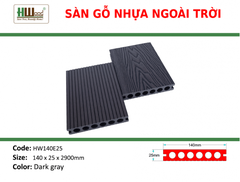 HW140E25 Dark Grey 140x25x2200 Lổ tròn vân 3D