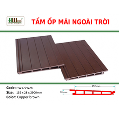 HW177W28 Copper brown 152 x 28 x 2900mm Mái lợp