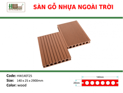 HW140T25 Wood 140x25x2200 Lổ tròn