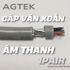 Cáp Vặn Xoắn Tín Hiệu Âm Thanh AGTEK 1Pair 20AWG