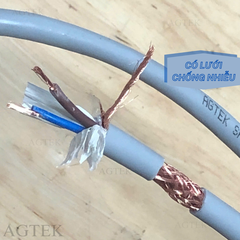 Cáp Điều Khiển AGTEK 2x1.5 Có Lưới Dệt Đồng Đan Chống Nhiễu