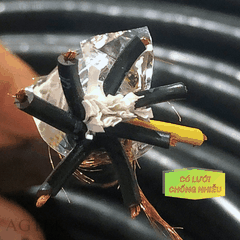 Cáp điều khiển 12x1.0SQMM có lưới chống nhiễu ZR-PVC vỏ đen