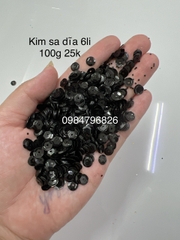 100g kim sa U (dĩa) đủ màu tròn lỗ giữa 6mm đính kết quần áo phụ kiện