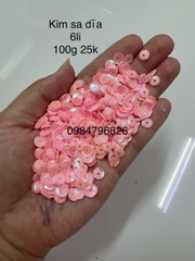 100g kim sa U (dĩa) đủ màu tròn lỗ giữa 6mm đính kết quần áo phụ kiện