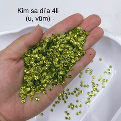100g kim sa U (dĩa) đủ màu tròn lỗ giữa 4mm đính kết quần áo phụ kiện
