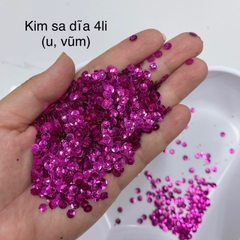 100g kim sa U (dĩa) đủ màu tròn lỗ giữa 4mm đính kết quần áo phụ kiện