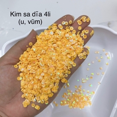 100g kim sa U (dĩa) đủ màu tròn lỗ giữa 4mm đính kết quần áo phụ kiện