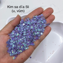 100g kim sa U (dĩa) đủ màu tròn lỗ giữa 4mm đính kết quần áo phụ kiện