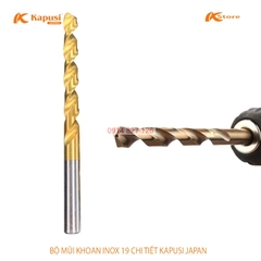 Bộ Mũi khoan inox hãng Kapusi các 6 chi tiết và bộ 19 chi tiết (K-3605 và K-3606)