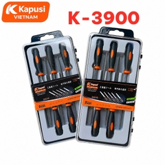 Bộ Dũa Hợp Kim 5 Chi Tiết 5x180mm Kapusi K-3900 Cán Nhựa TPR Cao Cấp Nhiều Hình Dáng Tiện Lợi, BH 12 tháng