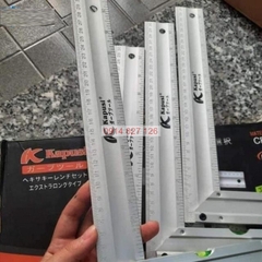 Thước ke góc vuông nhôm Kapusi Nhật Bản 30cm thiết kế nivo, nhôm trắng chống gỉ, Bh 12 thángdiy-vietnam