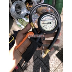 Đồng hồ bơm đo áp suất lốp đầu kẹp mặt ngâm dầu KAPUSI Nhật Bản áp suất 7 bar-100psi. Bh 12 thángdiy-vietnam