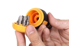 Bộ tô vít lùn tự động đa năng 7 trong 1 Tolsen 20033, 7 đầu dẹp và bake, thép CR-V