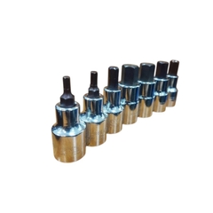 Đầu Khẩu Lục Giác Chân 1/2 Inch KOURITSU Thép Cr-V Cứng Cáp - Đầu Tuýp Lục Giác Đủ Cỡ Từ 4mm Đến 19mm, BH 12 tháng