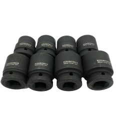 Đầu Tuýp Đen Ngắn 3/4 KOURITSU Chuyên Dụng Cho Súng Siết Bu Lông Tải Nặng Thép Hợp Kim Cr-Mo 24-36mm Bảo Hành 12T
