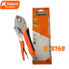 Kìm Chết Tay Bọc Nhựa Kapusi K-8268 10 Inch – Thép Cr-V Siêu Bền, Kẹp Chắc 20–65mm, Chống Gỉ, Bh 12 tháng