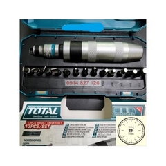 Bộ tua vít đa năng đóng tự động kèm 13 đầu bắn vít Total THIDS1301 đầu vặn vít thép cr-v mạ niken