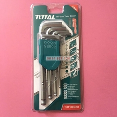 Bộ khóa lục giác bi dài TOTAL THT106291 1 đầu bằng, 1 đầu bi, luyện từ thép Cr-V, Bh 12 tháng diy-vietnam