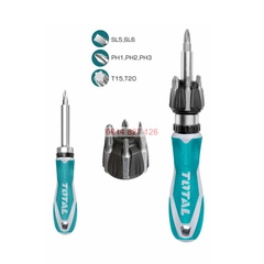 Bộ tua vít đa năng 8 chi tiết TOTAL TACSD30086 chất liệu hợp kim cứng cáp, chịu lực cao