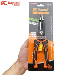 Kìm cắt tuốt dây điện đa năng KAPUSI K-9102 210mm 6 trong 1 kẹp-cắt-vặn-tuốt dây
