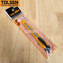 Dao rọc giấy mini đa năng 9x80mm TOLSEN 30004, lưỡi thép chống gỉ cao cấp