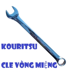 Cờ Lê Vòng Miệng KOURITSU Thép Cr-V Mạ Chrome Chống Gỉ - Cờ Lê Đầu Tròng Đầu Mở Đủ Kích Thước 6mm Đến 24mm, BH 12 Tháng
