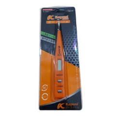 Bút Thử – Dò Điện Điện Tử Cam Mini Kapusi K-9061 – Màn LCD, Đèn Neon, Dải Đo 12–250V, BH 12 tháng