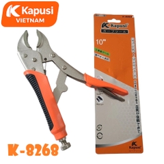 Kìm Chết Tay Bọc Nhựa Kapusi K-8268 10 Inch – Thép Cr-V Siêu Bền, Kẹp Chắc 20–65mm, Chống Gỉ, Bh 12 tháng