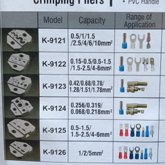 Kìm Bấm Cốt Kapusi Chính Hãng K-9121 – K-9126 | Thép Cr-V Cộng Lực | Bấm Cos Chuẩn Xác, Bền Bỉ, Bh 12 tháng